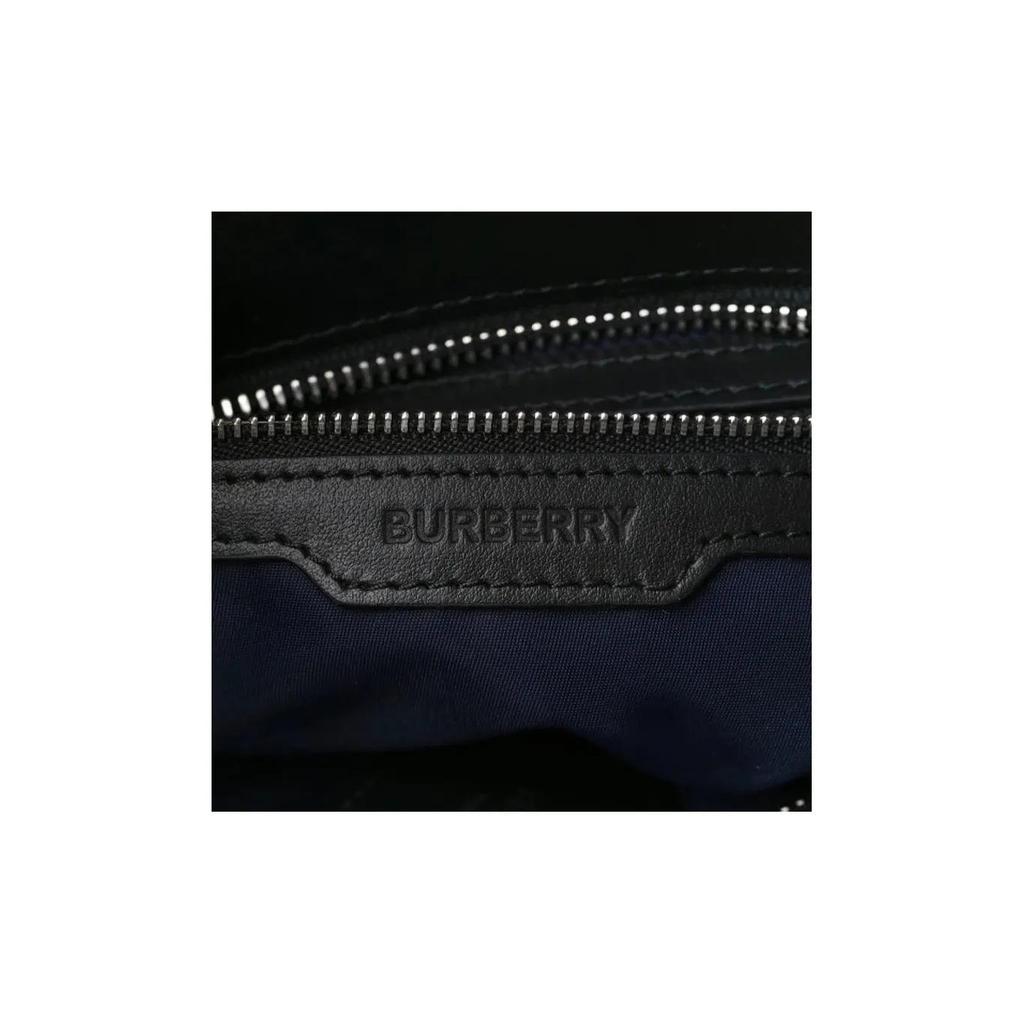 Burberry Marken-Buchstabenlogo Nylon-Tragetasche Einkaufstasche Handtasche Kleine Größe Damen Marineblau