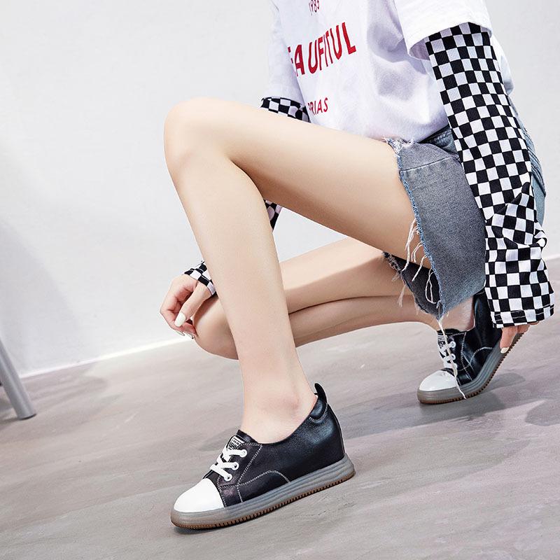 

The First Layer of Cowhide Inner Heightened Small White Shoes Women s New Leather All-match Thick-soled Shoes Casual Women s Shoes