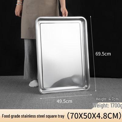 Saikeyou Extra-Large Commercial Stainless Steel Food Tray