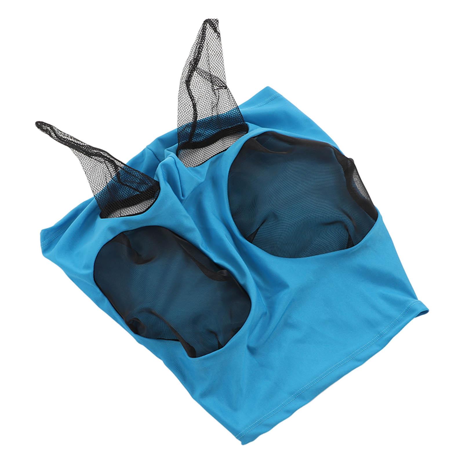 

Чехол для лица Horse Fly, дышащая эластичная сетка, чехол для головы лошади, защита от ультрафиолета, летний синий цвет