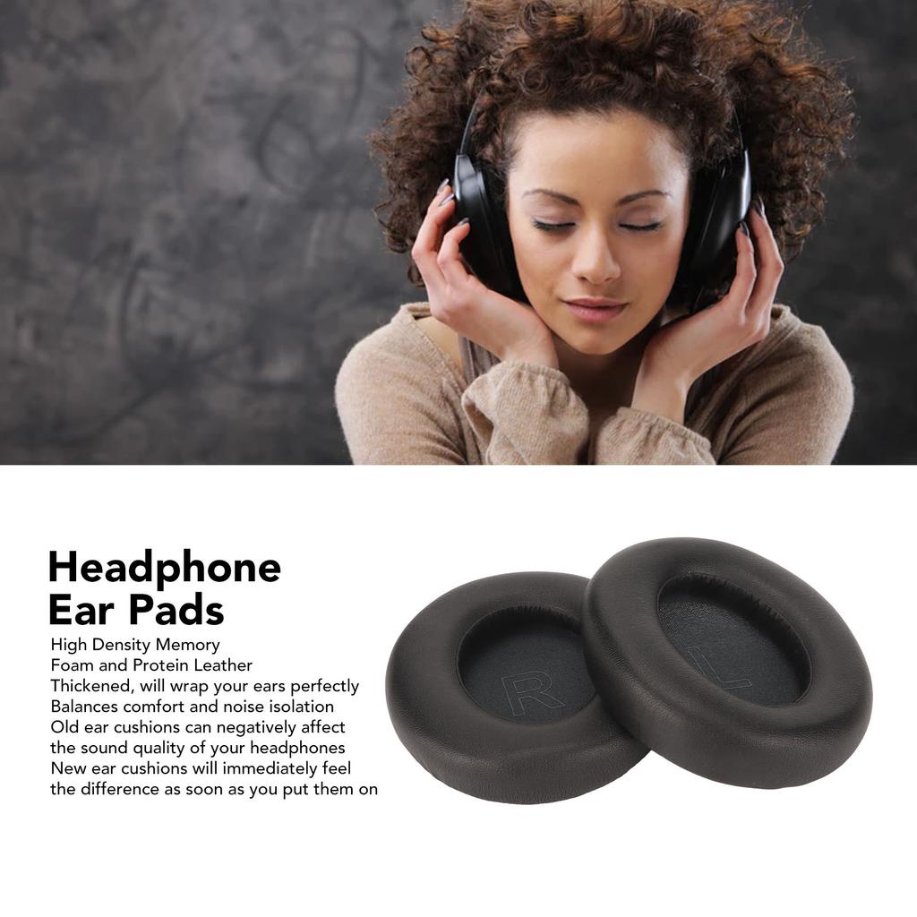 Headphone Ear Pads Protein Leather Replacement Headset Ear Cushions for Anker Soundcore Life Q30 Q35