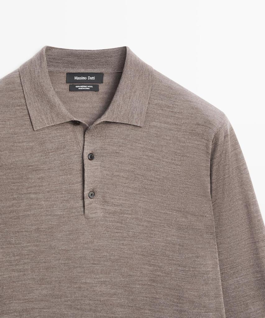 Masimodutti Polo Neck Wool Knit Sweater
