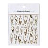 Self-Adhesive 5D Nail Stickers 5D Embossed Gold Silver Nail Art Stickers Adhesive Backing Embossed Design Nail Stickers