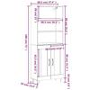 VidaXL Highboard White 69.5x34x180 Cm Engineered Wood 3189949