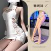 Sex Underwear Turtleneck Halter Hollow Work Mouth Sex Sweater Knitted Suit Seductive and Sexy