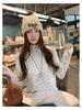Women's Polka Dot Fleece-Lined Long-Sleeve Base Layer Shirt - Korean Style Winter Top