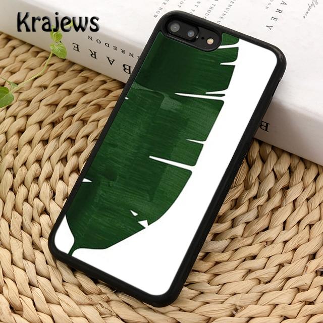 Krajews Tropical leaves Banana Leaf Phone Case Cover For IPhone 18 17 Air 16 15 14 plus 11 12 13 pro max coque Fundas