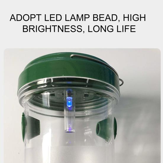 2/4Pcs Outdoor Hanging Wasp Trap Solar Powered Hornet Bee Catcher with UV LED Light Reusable Outside Garden Patio Yellow Jacket Trap Bottle