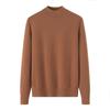 Women's Urban Style Pure Cashmere Slim-Fit Winter Knit Sweater with Half-High Neck