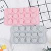 Cartoon Animal 15 Grid Push-Type Soft Bottom Ice Cube Mold Household Silicone Ice Tray Homemade Ice Cube Food Grade