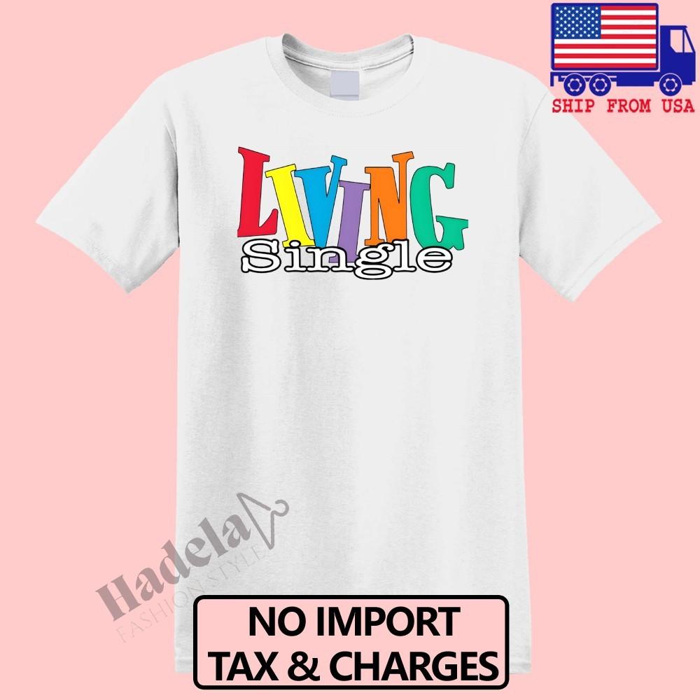 Living Single 90s Men s White Size S-5XL XL