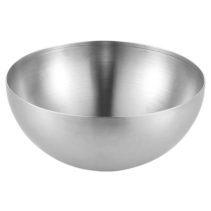 

Миски из нержавеющей стали для салата, супа, смешивания, сервировки, корейские металлические миски для хранения пасты серебряный