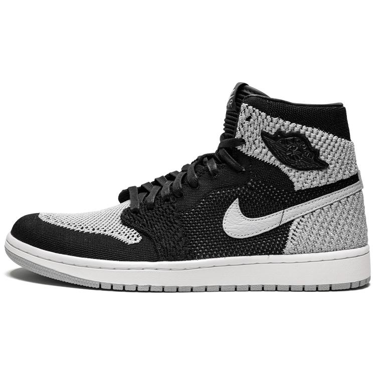 Air Jordan 1 Retro High OG Flyknit 'Shadow' (Unisex) Black / Medium Grey-White Vintage Basketball Shoes 919704 003