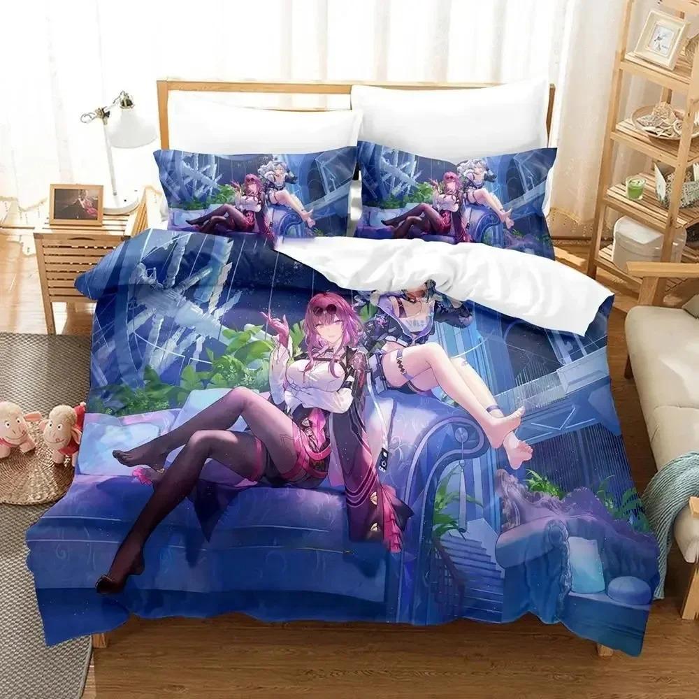 Anime Honkai Star Rail Bedding Collection Boys Girls Twin Queen Size Duvet Cover Pillowcase Bed Kids Adult Fashion Home Textileextile