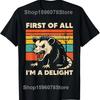 Three Possum Moon 3 Opossum Lover Funny Weird T-Shirt Humor Funny Mysterious Mouse Graphic Tee Top Joke Gifts Men Clothes