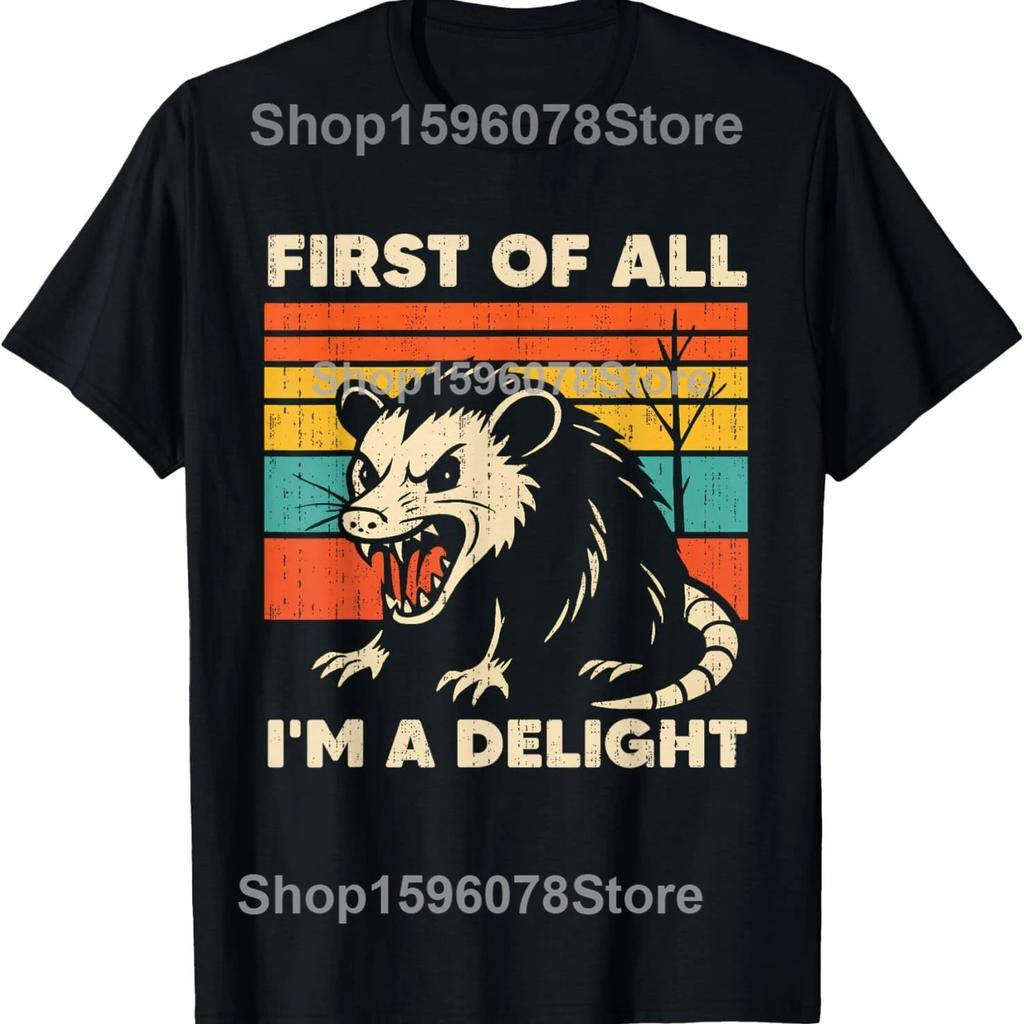 Three Possum Moon 3 Opossum Lover Funny Weird T-Shirt Humor Funny Mysterious Mouse Graphic Tee Top Joke Gifts Men Clothes