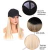 Black Hat Wig Women Long Straight Hair All-in-one Fashion Full Head Cover
