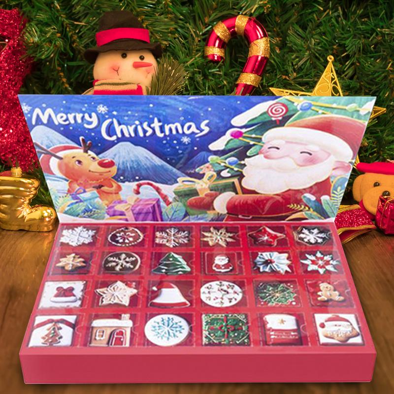 24 Grids Gift Candy Boxes Creative Fillable Christmas Countdown Advent Calendar Empty Suprise Boxes For Kids Party Favor