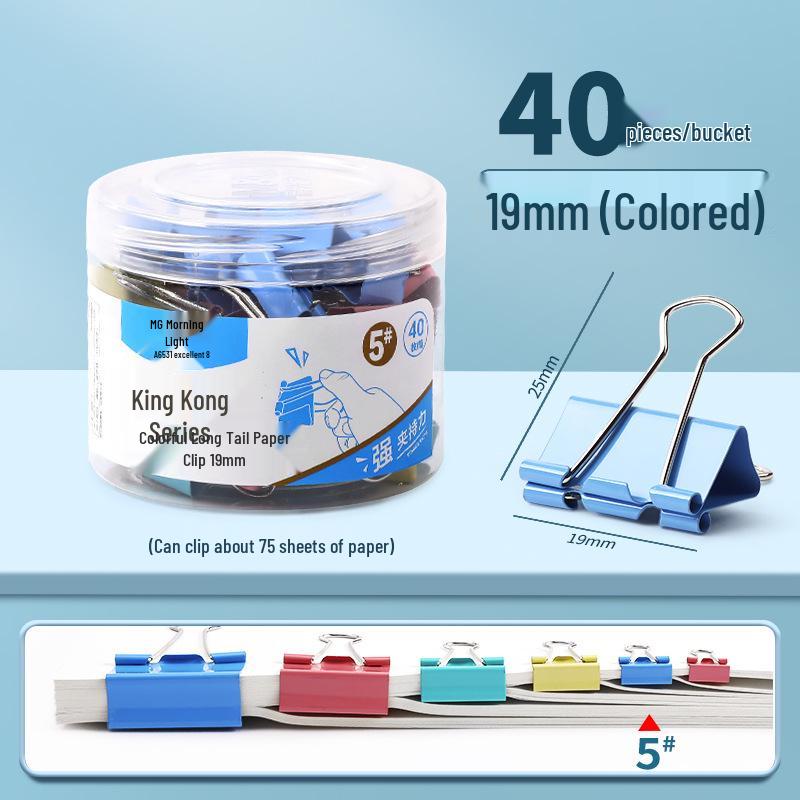 

Large Colored Metal Dovetail Clips for Office File Storage and Organization Colored