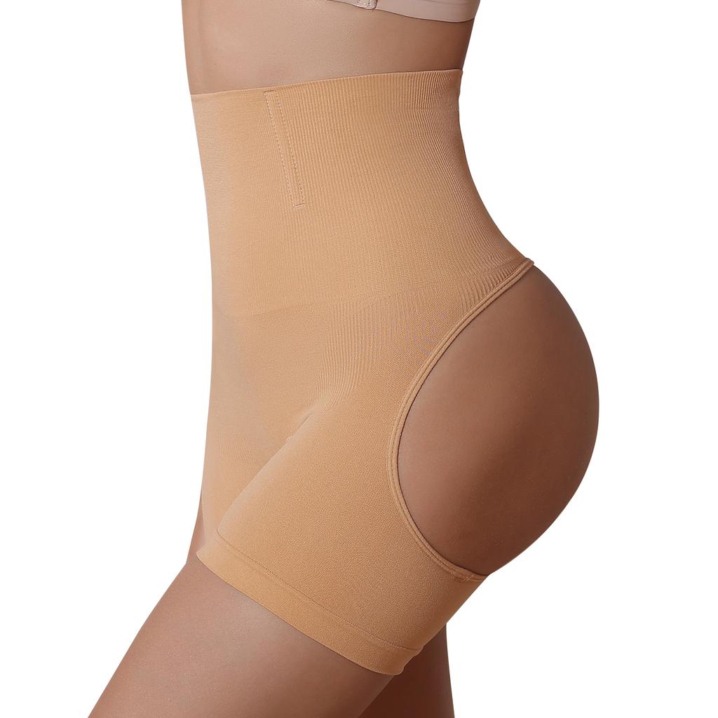 Damen Formwäsche Shorts Nahtlose Po-Lifter Tanga Unterwäsche Hoher Bund Taillentrainer Bauchkontrolle Höschen Kompressions Body Former