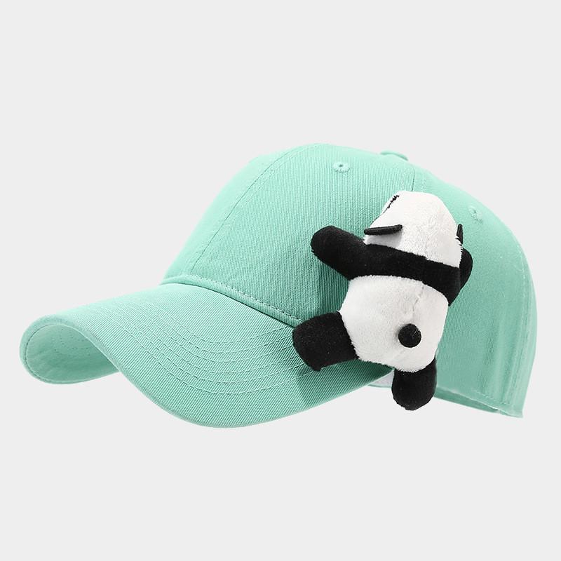 Cartoon Panda Baseball Cap With Sun Protection And Breathable Cotton For Casual Wear