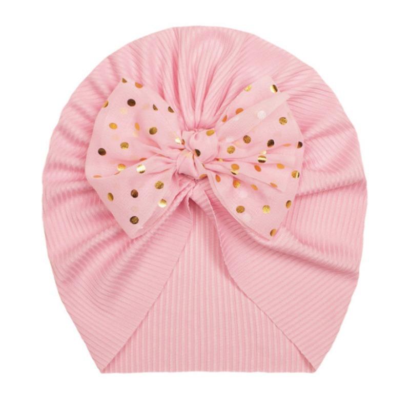 Seasonal new threaded baby headgear, children's bow pullover hat, headhat, baby Indian hat