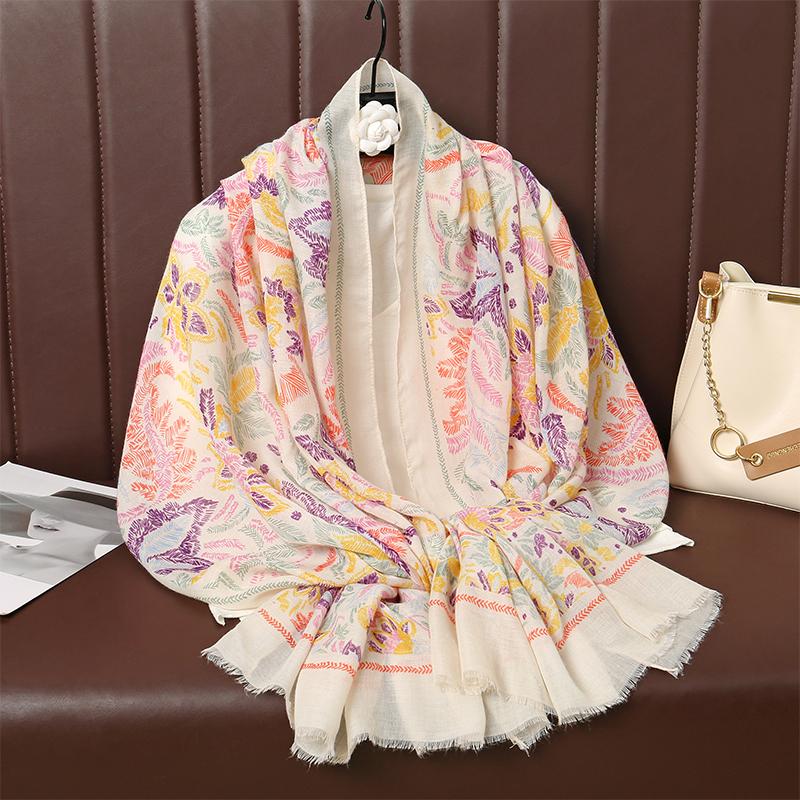 

Роскошный брендовый хлопковый шарф для женщин, большие платки, дизайн хиджаба, эшарпа, принт, шарфы с кисточками, женские пляжные палантины, кашне, платки, парео 85x190cm