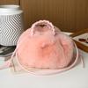 Modische, hochstrukturierte, gewebte Griffe, Wolkenplüschtasche, große Kapazität, Kunstpelz, Handtaschen für Mädchen, süßer Kürbis, Herbst/Winter, neue, vielseitige Damen-Umhängetasche