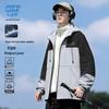 JEANSWEST LIFE Men's Colorblock Hooded Outdoor Jacket