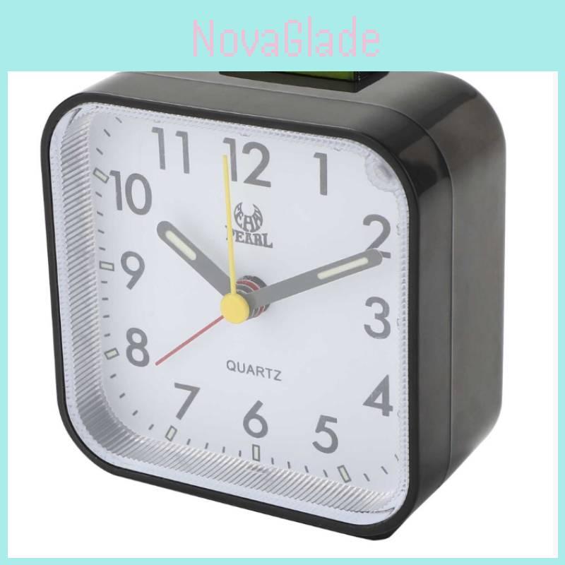 Stylish Silent Alarm Clock Home Bedside Table Clock Children's Study Room Clock Pearl