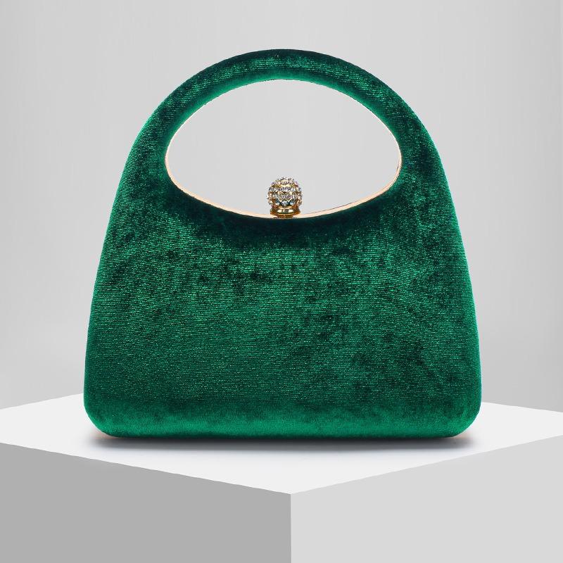 New velvet rhinestone dinner bag evening bag clutch bag chain bag dress bag wedding bag