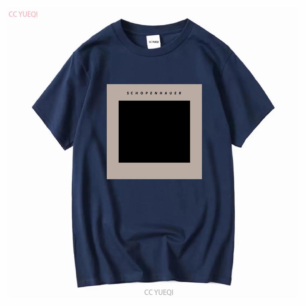 Camiseta de Algodão com Design Minimalista Schopenhauer para Filósofos dedicados e amantes da Filosofia preto vazio vintage Lavado
