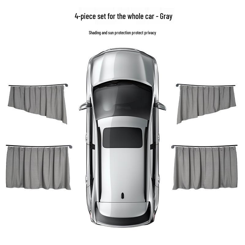 Enhanced One-Button Auto Retractable Car Window Sun Shade Curtain
