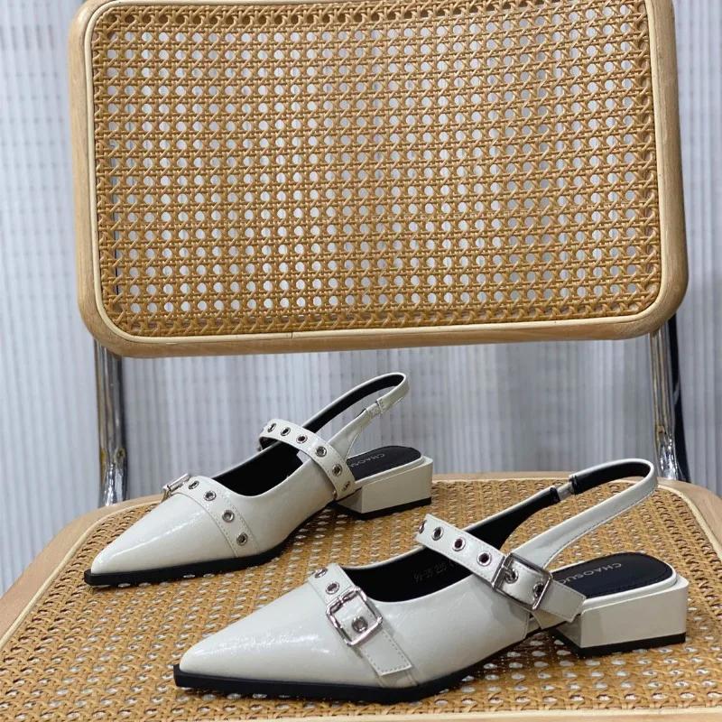 Fashion Sandals for Women Roman Style Buckles Anti Slip Hot Woman Shoes Luxury 2024 The Best Or Shoe Comfortable and Elegant Summer Sale