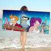Popular American Animation F-Futurama Game Bath Towel Microfiber Soft Water Absorbing Breathable For Girl Kids Decorative