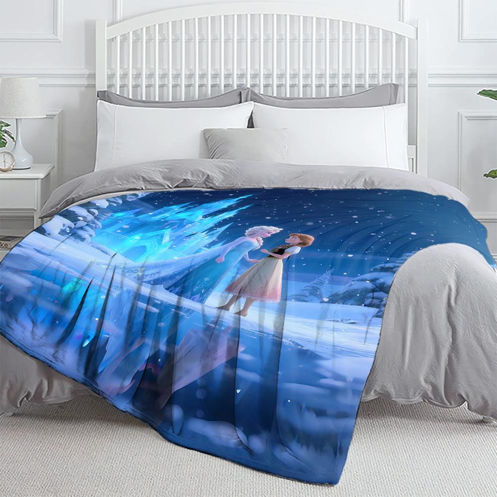 Cartoon Frozen soft Blankets blankets fluffy flannel thin Blanket Picnic Sofa Family Bedroom Children's Room custom blanket