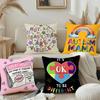 Autism Acceptanc Creative Slogan Throw Pillow Covers Pattern Cushion Cover Suitable For Sofa Bedroom Car Pillow Cover