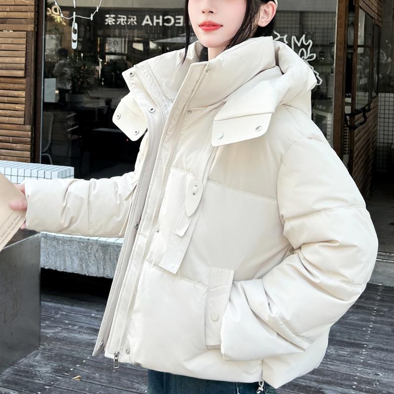 Fashion Winter Jackets Woman Short Parkas Hooded Loose Thick Warm Outerwears Casual Women's Coats