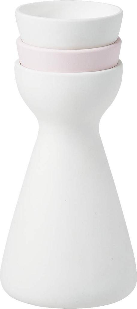 Saikai Toki Hasami Ware Pale Sake White and Pink "Essence" Set,