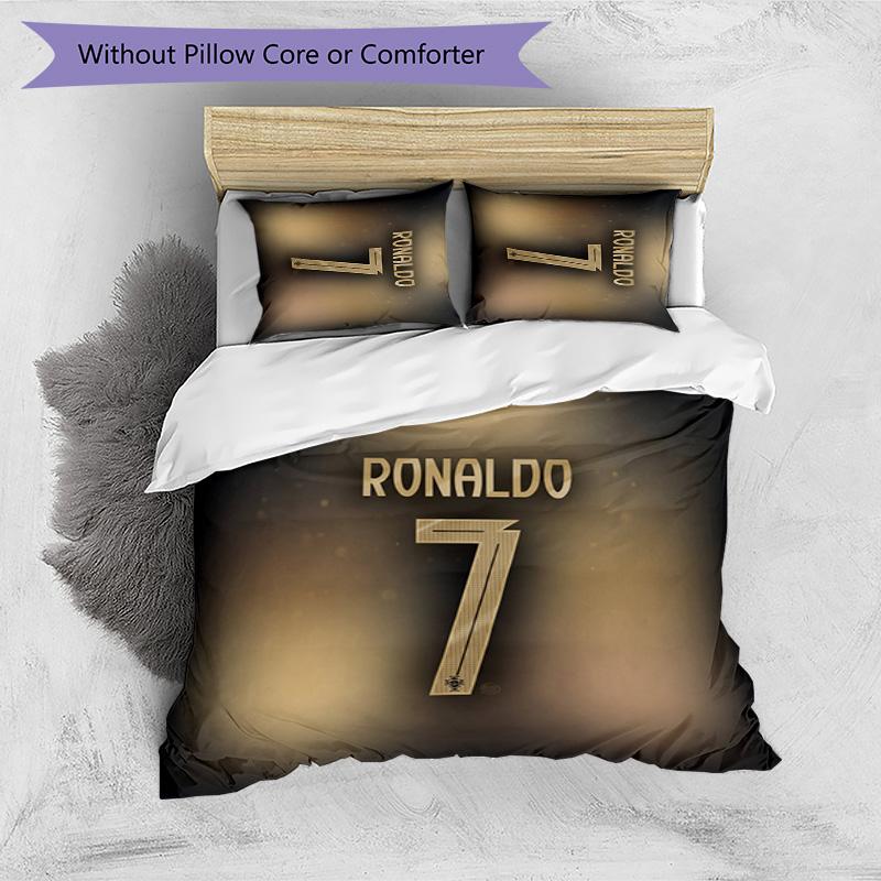 Cristiano Ronaldo Printed Bedding 3 Piece Set Cozy Breathable Bed Cover Set As Housewarming Holiday Gift