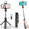 1 Peça Novo Bastão de Selfie Bluetooth Suporte para Celular Retrátil Portátil Multifuncional Mini Tripé com Obturador Remoto Sem Fio