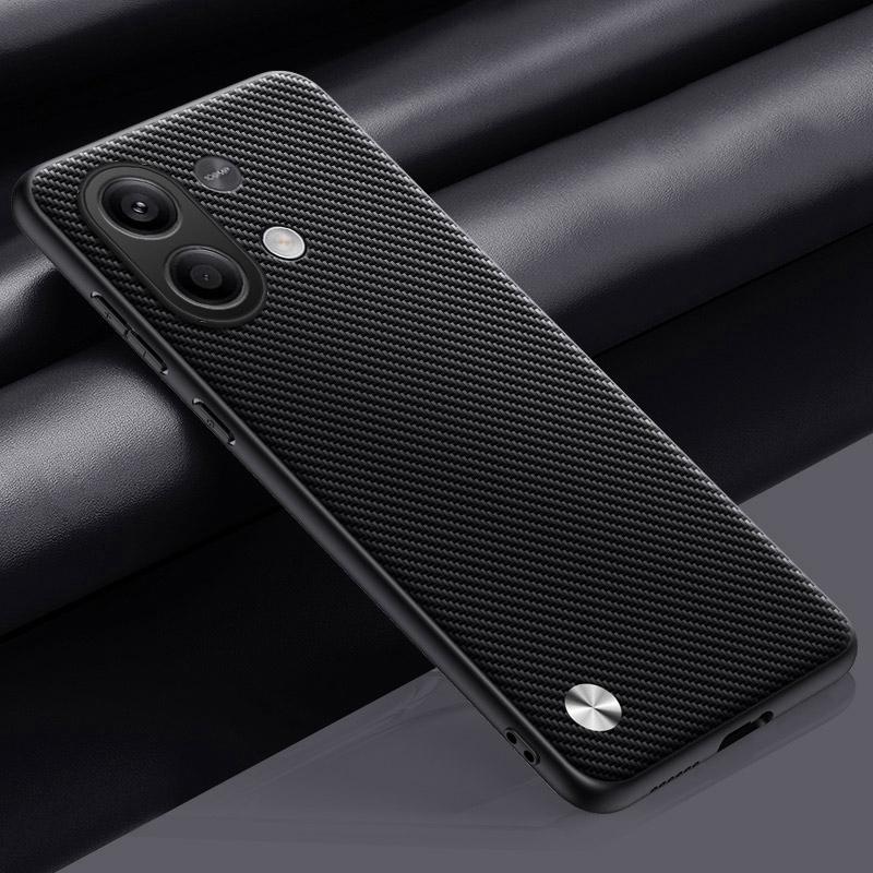 Luxusní pouzdro z PU kůže pro Xiaomi Redmi Note 13 4G Zadní kryt Matný silikon Plná ochrana Pouzdro na telefon pro Redmi Note 13 Coque