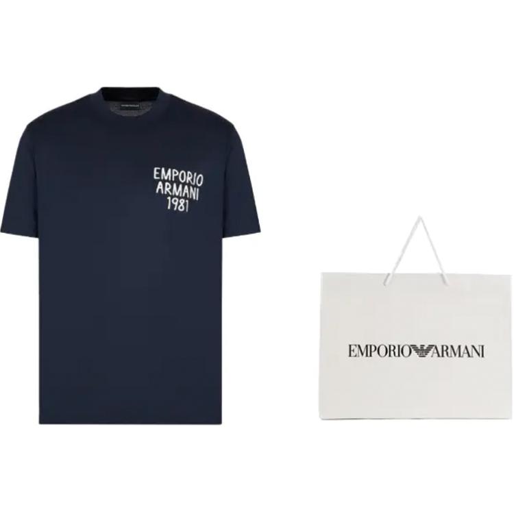 EMPORIO ARMANI SS24 T Shirt Unisex Marine Blue 3D1TA2-1JUVZ-09R4