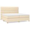 Maison Exclusive - Sommier à lattes de lit avec matelas Crème 200x200 cm Tissu