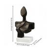 Torso Sculpture with Marble Base Modern Decorative Object Antiqued for Bookshelf