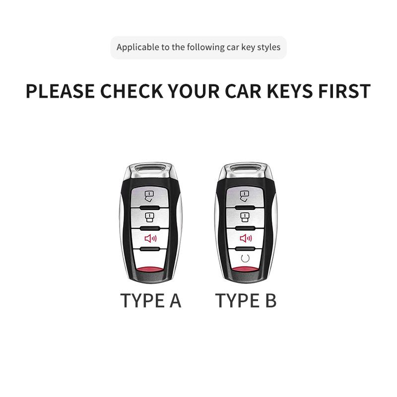 PU Leather Car Remote Key Cover Accessorie For Great Wall Poer Haval H6 GWM Ute Cannon Pao P Series Anti-Scratch Protector Shell
