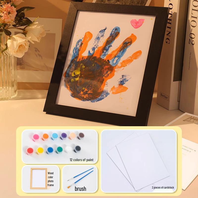 DIY Couple Handprint Photo Frame with Inkpad - Perfect Commemorative Gift for Friends or Girlfriend On Qixi.