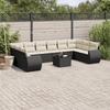 VidaXL Garden Lounge Set with Cushions 11 Pcs, Patio Sofas, Patio Furniture Set, Outdoor Furniture, Black 3221875