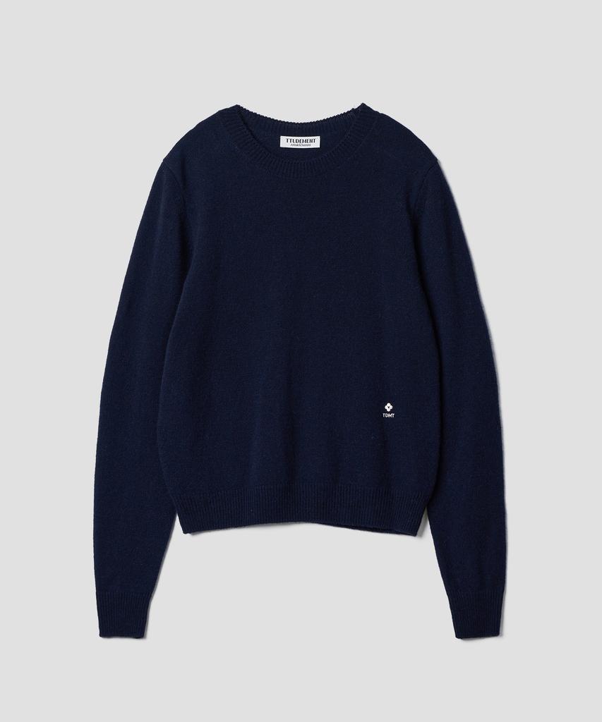 TTUDEMENT Essential Crewneck Sweater_Navy