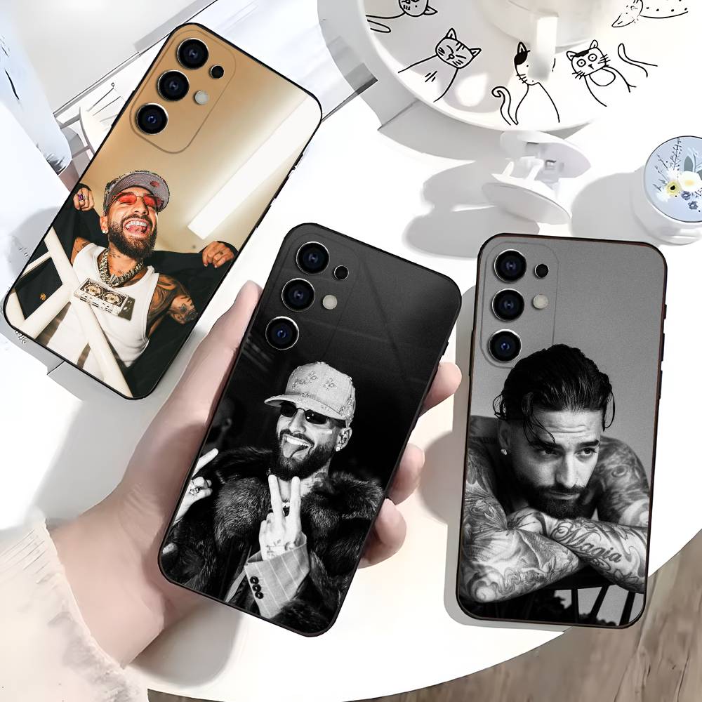 M-Maluma P-Pelon Phone Case For Samsung S25,S24,S21,S22,S23,S30,Ultra,S20,Plus,Fe,Lite,Soft Black Cover